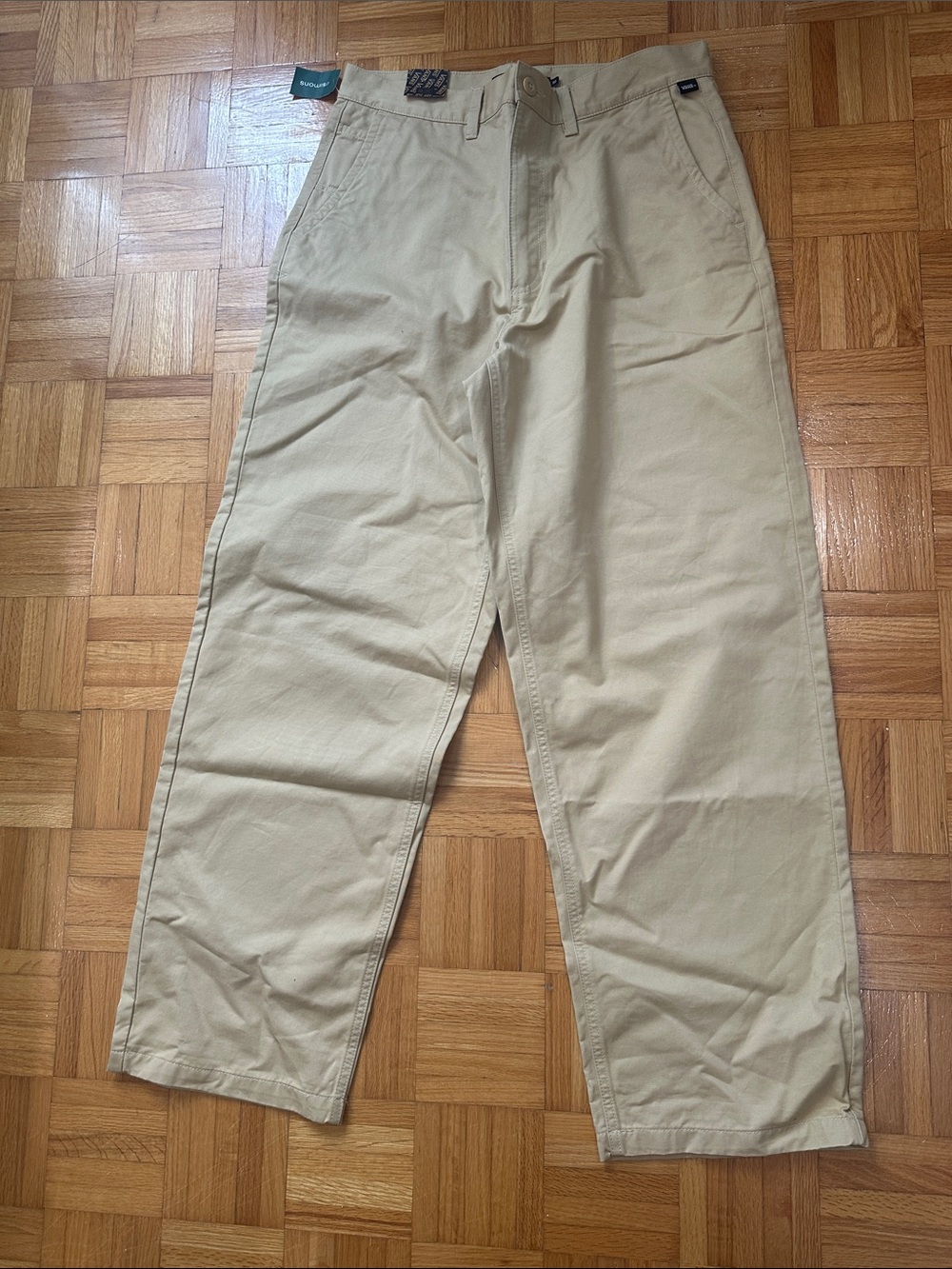 Vans Beige Straight-Leg Chinos